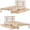 vidaXL Estructura cama con cajones madera maciza pino 100x200 cm