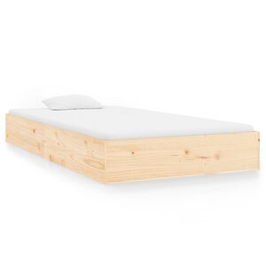 vidaXL Estructura de cama sin colch&oacute;n madera maciza 90x200 cm