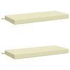 vidaXL Cojines para bancos SOEST 2 uds. 100% Poli&eacute;ster Crema