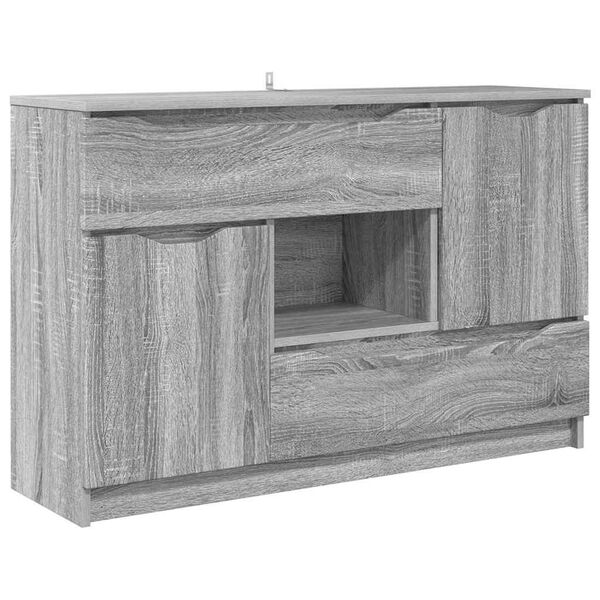 vidaXL Vitrina Gris Sonoma 100 x 30 x 65,6 Madera contrachapada