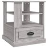 vidaXL Mesa auxiliar madera contrachapada gris Sonoma 50x50x60 cm