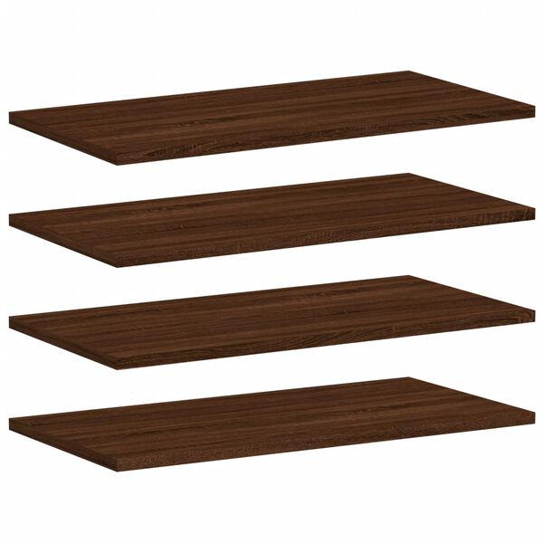 vidaXL Estantes pared 4 uds madera ingenier&iacute;a marr&oacute;n roble 60x30x1,5cm