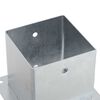 vidaXL Bases para postes cuadradas 12 uds. Plata 141x141 mm