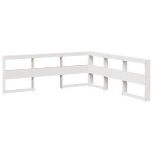 vidaXL Cabecero librer&iacute;a en forma de L madera maciza pino blanco 200cm