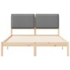 vidaXL Estructura de Cama con Cabecera Tapizada Gris Claro