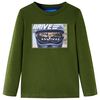 vidaXL Camiseta infantil de manga larga caqui oscuro 104