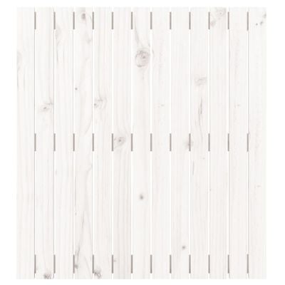 vidaXL Cabecero de cama pared madera maciza pino blanco 82,5x3x90 cm