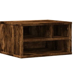 vidaXL Soporte impresora madera ingenier&iacute;a roble ahumado 40x32x22,5 cm