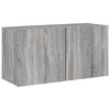 vidaXL Muebles de TV de pared 5 pzas madera de ingenier&iacute;a gris Sonoma