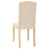 vidaXL Sillas de comedor 4 unidades tela color crema