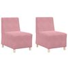 vidaXL Unidad de Sof&aacute; Modular sin Brazos 2 pcs Rosa 55 x 74 x 82 cm