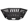 vidaXL Hoguera Negro 80 x 80 x 28 cm Acero