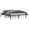 vidaXL Estructura de cama sin colch&oacute;n metal negro 160x200 cm