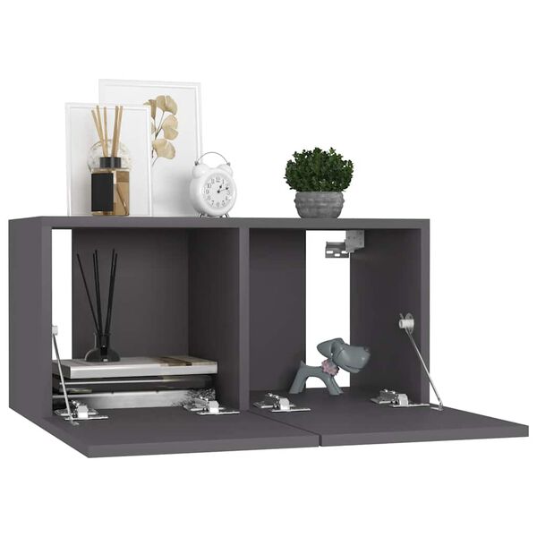 vidaXL Set de muebles de sal&oacute;n 7 piezas madera ingenier&iacute;a gris