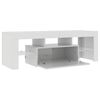 vidaXL Mueble de TV con luces LED blanco brillante 120x35x40 cm