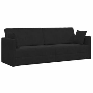 vidaXL Sof&aacute;-cama de piso Negro 213 x 70 x 77 cm Terciopelo