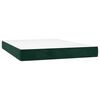 vidaXL Cama box spring con colch&oacute;n terciopelo verde oscuro 140x190 cm