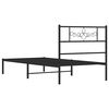 vidaXL Estructura cama sin colchón con cabecero metal negro 100x200 cm