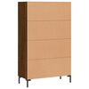 vidaXL Aparador alto madera de ingenier&iacute;a roble marr&oacute;n 69,5x31x115 cm