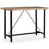 vidaXL Mesa de bar de madera maciza reciclada 150x70x107 cm