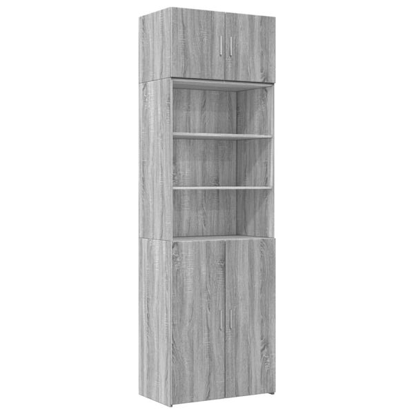 vidaXL Armario de madera ingenier&iacute;a gris Sonoma 70x42,5x225 cm