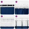 vidaXL Cortinas Opacas con Anillas 2 pcs Azul Oscuro 175 x 140 cm