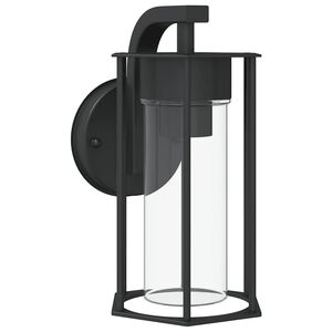 vidaXL Aplique de exterior de acero inoxidable negro