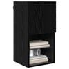 vidaXL Gabinetes para TV Montados en la Pared 2 pcs Roble Negro
