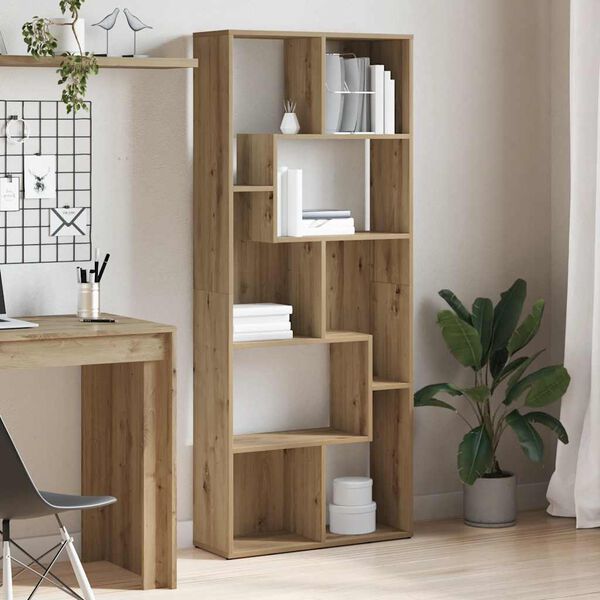 vidaXL Librer&iacute;a Roble Artisan 67x24x161 cm Madera de ingenier&iacute;a