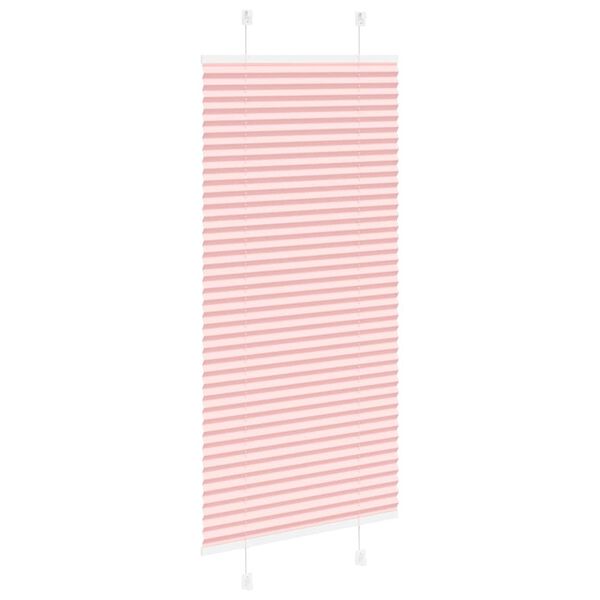 vidaXL Estor Plisado rosa 65x100 cm Tela Ancho 64,4 cm Poli&eacute;ster