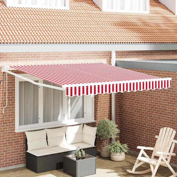 vidaXL Toldo Retr&aacute;ctil El&eacute;ctrico Rojo 300 x 250 cm