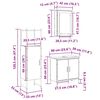 vidaXL Juego de muebles de ba&ntilde;o 3 pcs Marr&oacute;n Madera contrachapada