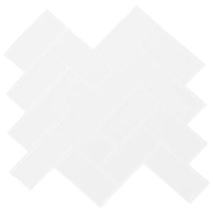 vidaXL Azulejo en espiga 20 uds. Blanco 30 x 30 cm Poliuretano y PET