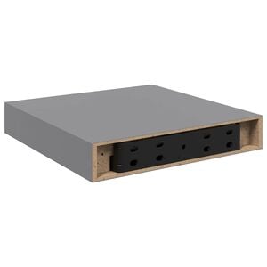 vidaXL Estante flotante de pared MDF gris 23x23,5x3,8 cm