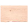 vidaXL Estante de pared madera maciza de roble sin tratar 80x50x2 cm