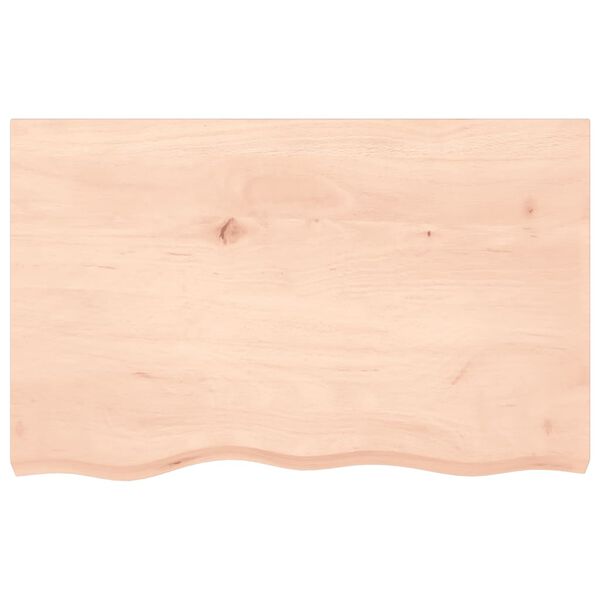 vidaXL Estante de pared madera maciza de roble sin tratar 80x50x2 cm