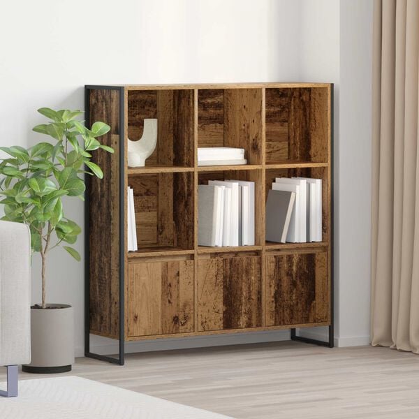 vidaXL Estanter&iacute;a para libros 2 pcs Madera Vieja 99,5 x 30 x 108 cm