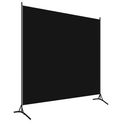 vidaXL Biombo divisor de 1 panel negro 175x180 cm