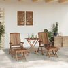 vidaXL Conjunto de Comedor de Jard&iacute;n 4 pcs Marr&oacute;n