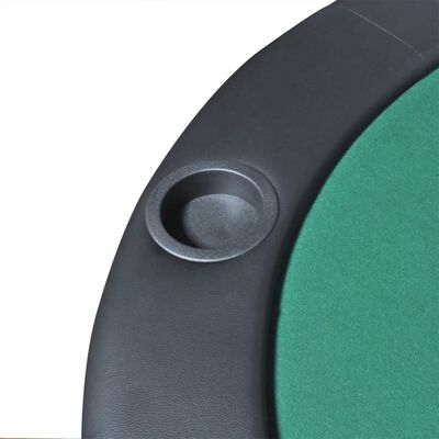 vidaXL Tablero de póker plegable para 10 jugadores verde