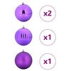 vidaXL Juego de Bolas de Navidad XXL 4 pcs Lila Pl&aacute;stico