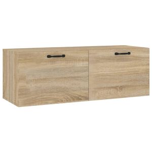 vidaXL Armario pared madera contrachapada roble Sonoma 100x36,5x35 cm