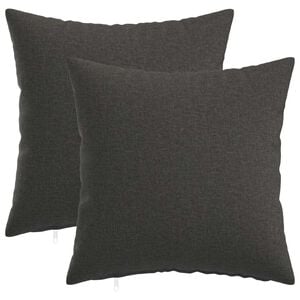 vidaXL Funda de almohada 2 uds. HEERLEN Gris oscuro 30 x 30 cm Tela