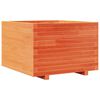 vidaXL Jardinera madera maciza de pino marrón cera 70x70x49,5 cm