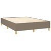 vidaXL Cama box spring colch&oacute;n y luces LED tela gris taupe 140x200 cm