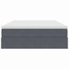 vidaXL Cama con almacenamiento y colch&oacute;n Gris oscuro 140 x 190 cm