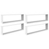 vidaXL Estante cubo de pared 4 uds madera contrachapada 100x15x30 cm