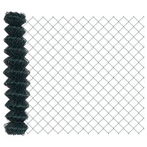 vidaXL Cerca de eslabones de cadena 10 x 1 m Acero Verde