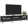 vidaXL Mueble para TV acero laminado en frío negro 202x39x43,5 cm