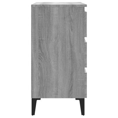 vidaXL Aparador de madera contrachapada gris Sonoma 60x35x69 cm
